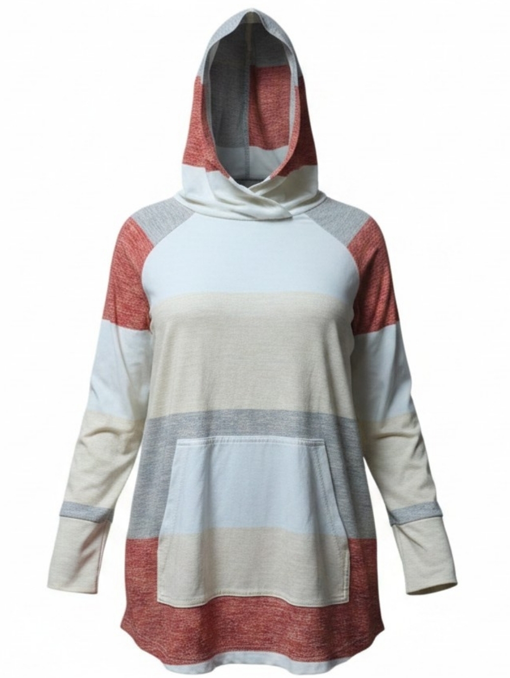 LULAROE | Amber Hoodie Colorblock Striped Lightweight Pullover Sweatshirt | XL